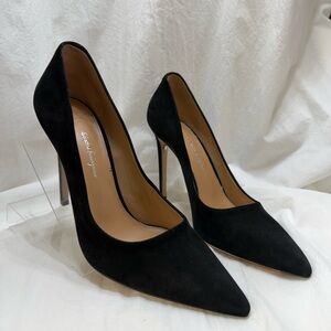 Salvatore Ferragamo Black Suede Heels